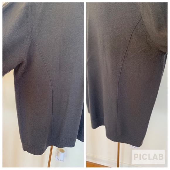 INC International Concept Mens Charcoal Gray Wool Knit V-Neck Sweater Top Sz XL - Picture 7 of 10